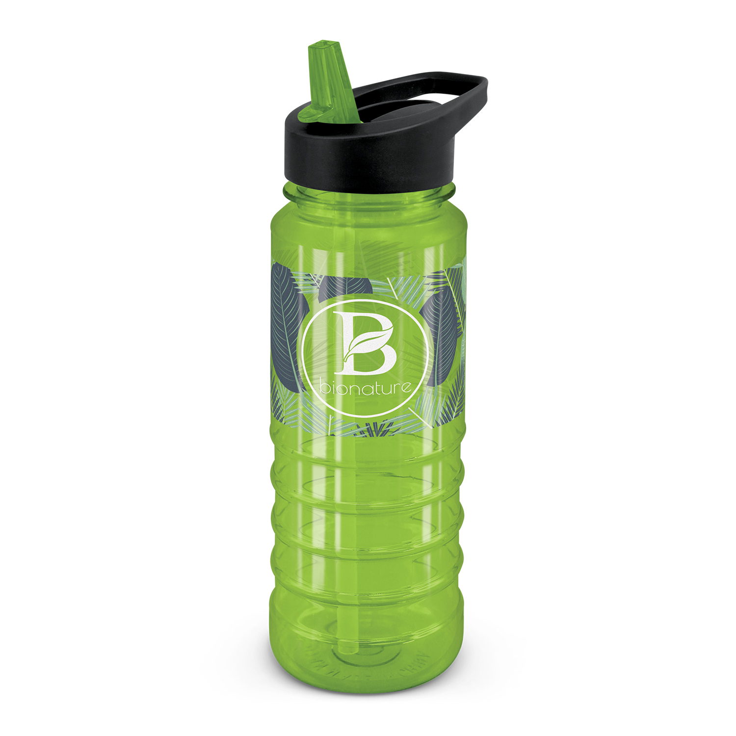 Triton Bottle Black Lid - Rotary Screen Print