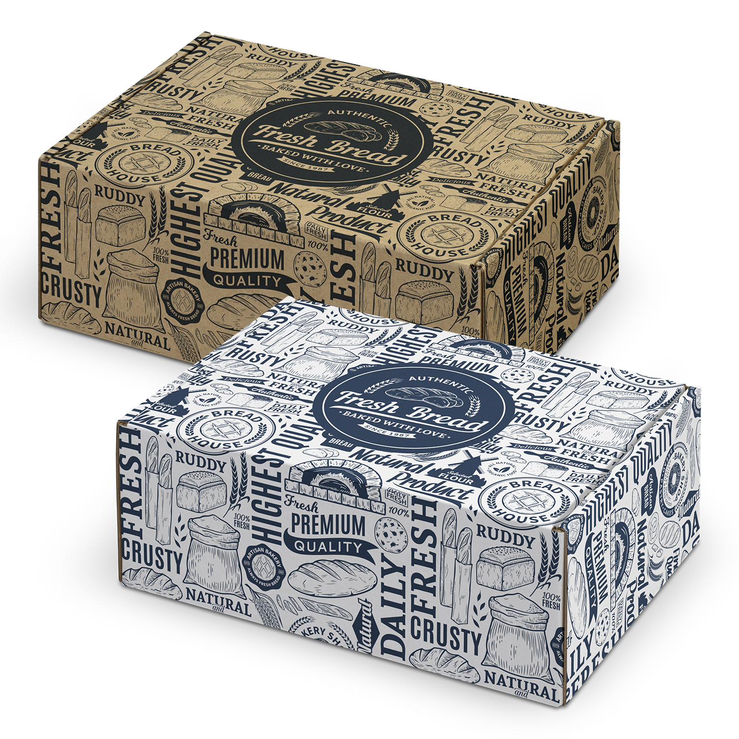 Die Cut Box w Locking Lid - 225x167x83mm - Digital
